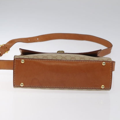 Celine Macadam Shoulder Bag PVC Leather, BEIGE, CANVAS, Shoulder bag