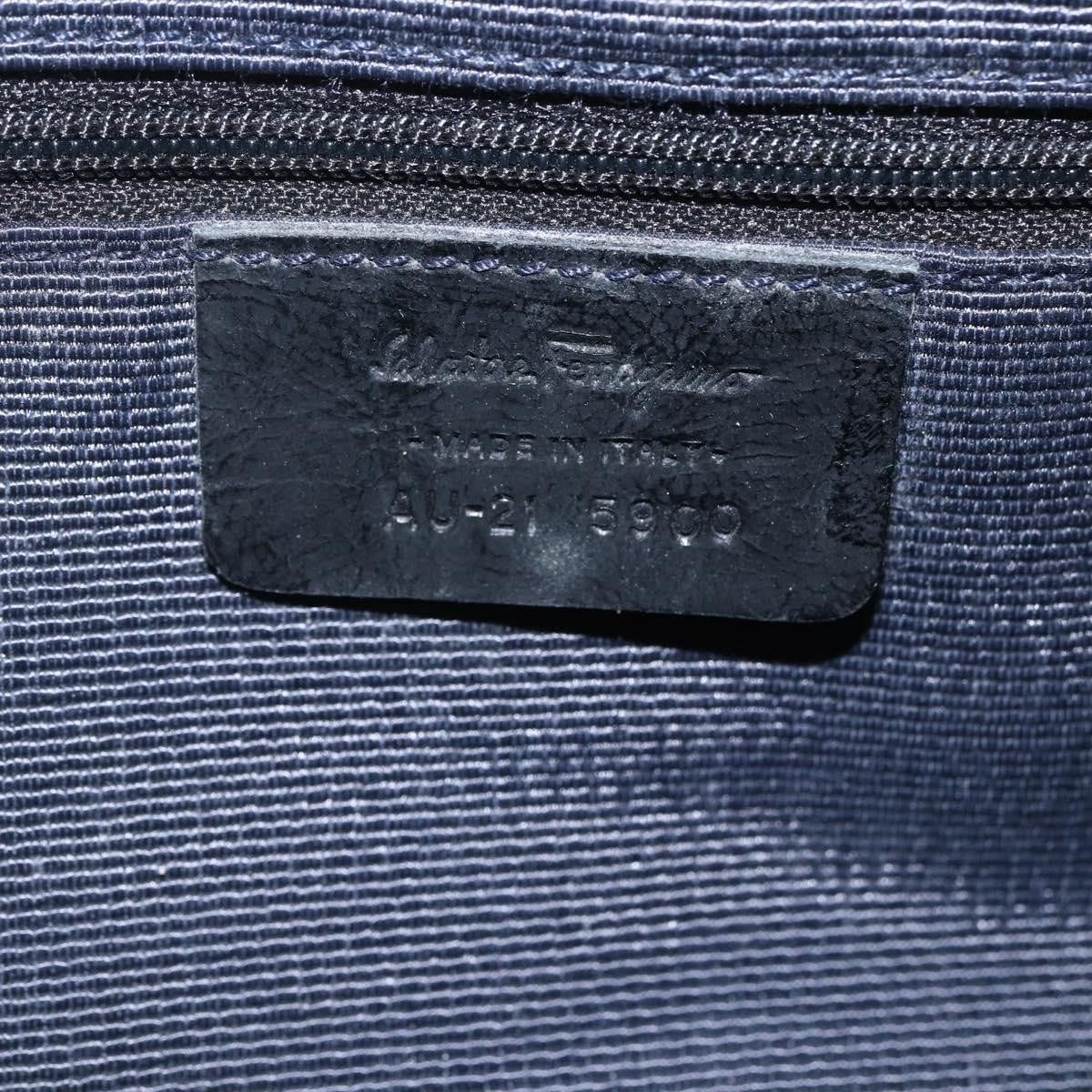 Salvatore Ferragamo Gancini Shoulder Bag Canvas, BLUE, CANVAS, Shoulder bag