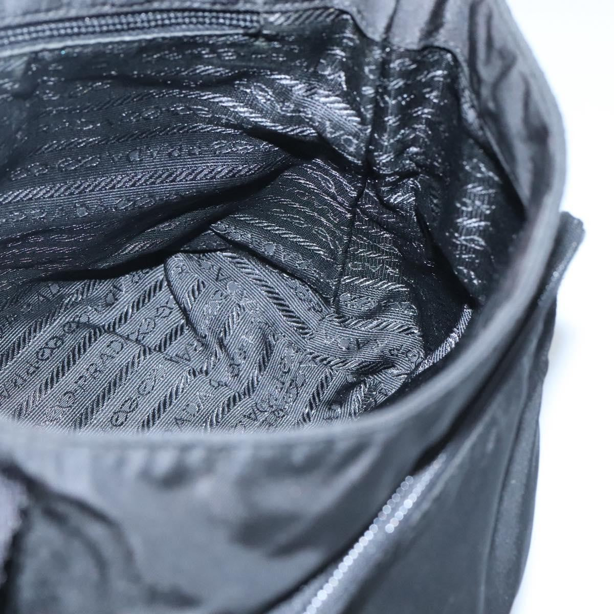 Prada Buckle Messenger Bag Tessuto, BLACK, NYLON, Shoulder bag