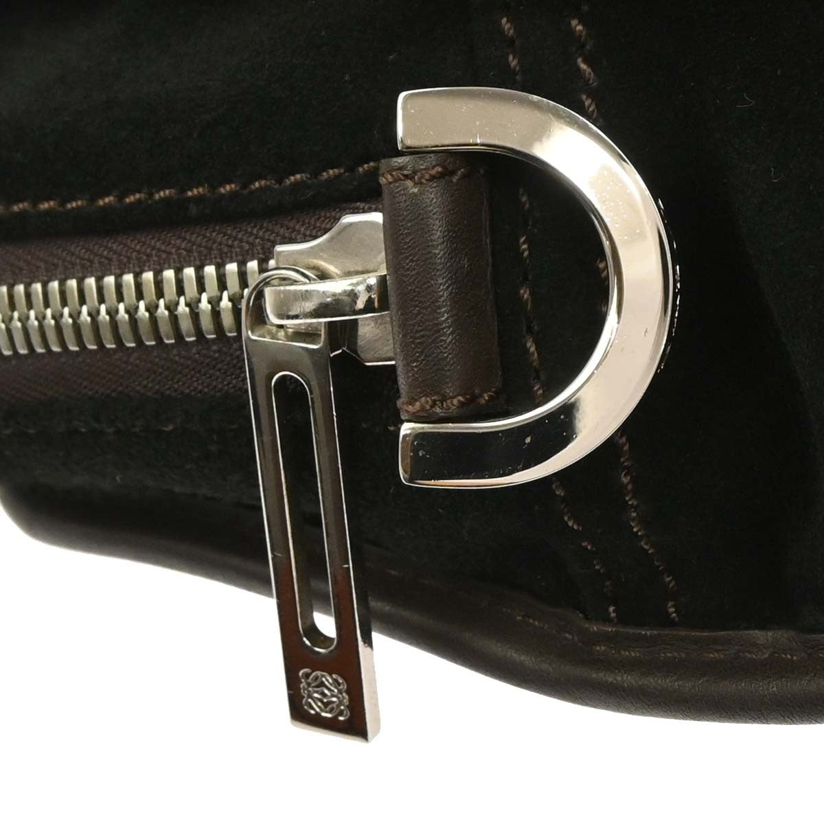 Loewe Amazona Bag Suede, BLACK, SUEDE, Handbag