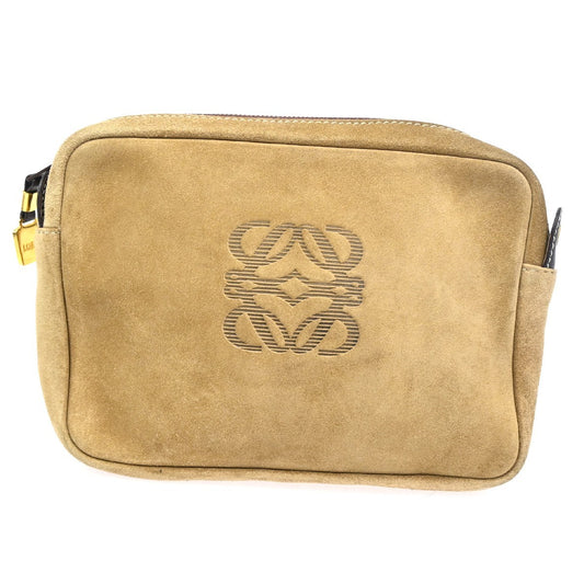 Loewe Vintage Shoulder Bag Suede, BROWN, SUEDE, Shoulder bag