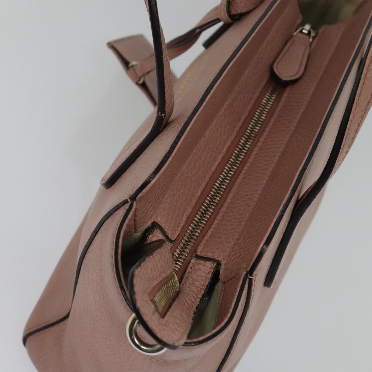 Gucci Swing Crossbody Bag Pebbled Leather, PINK, LEATHER, Crossbody bag