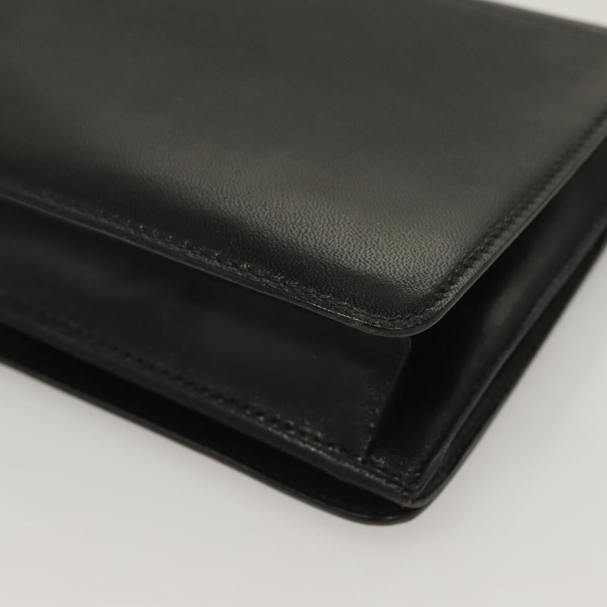 Bally Vintage Chain Shoulder Bag Quilted Leather, BLACK, LEATHER, Shoulder bag