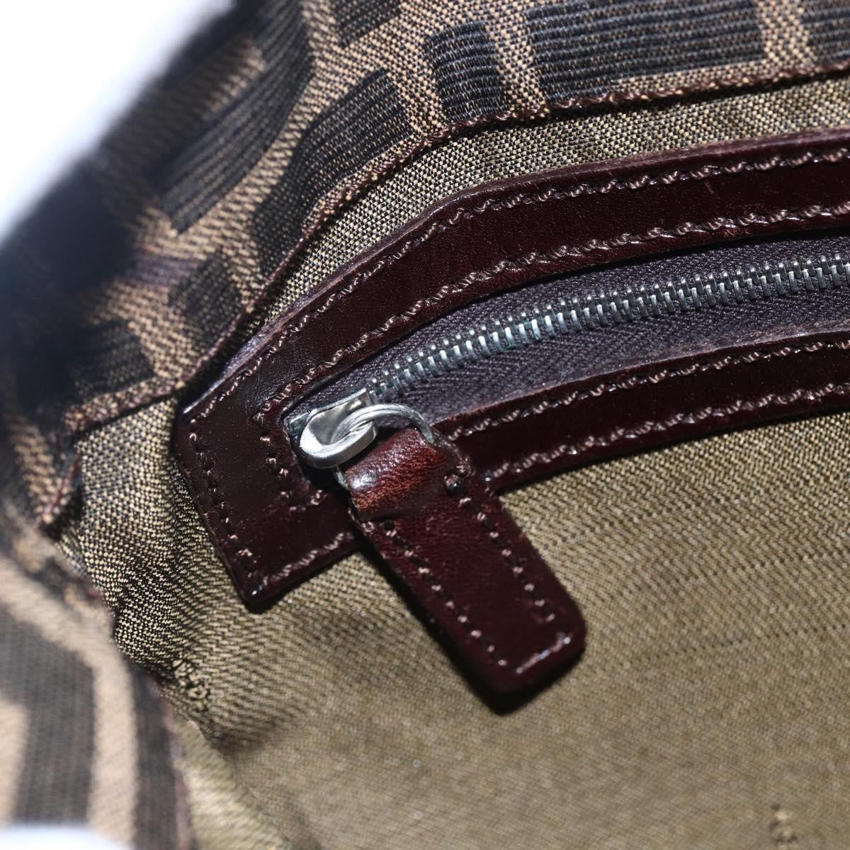 Fendi Vintage Shoulder Bag Zucca Canvas, KHAKI, CANVAS, Shoulder bag