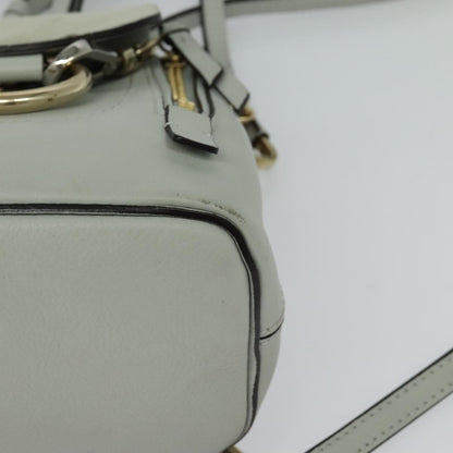 Chloe Faye Backpack Leather and Suede, BLUE, LEATHER, Backpack