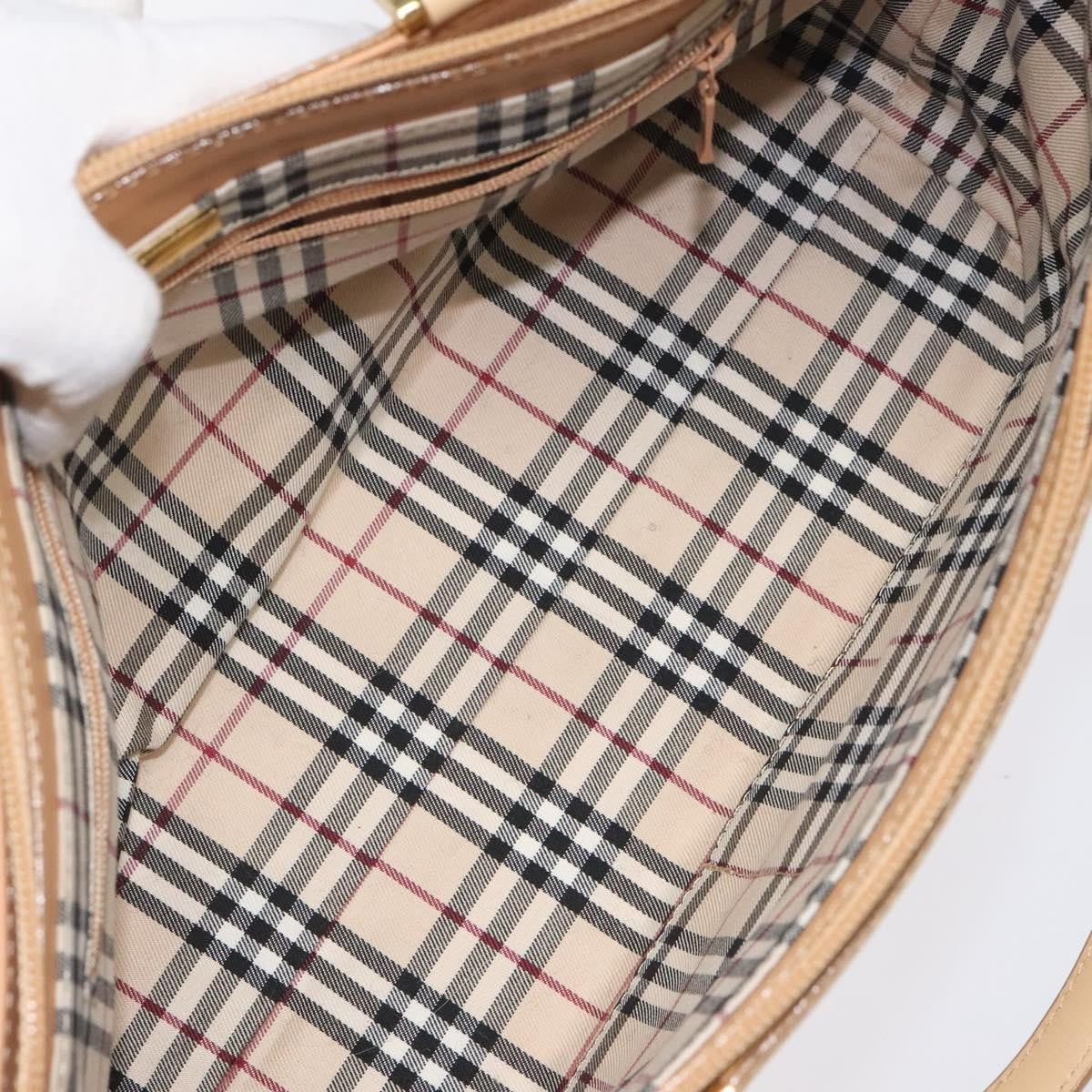 Burberry Vintage Handbag Leather, BEIGE, LEATHER, Handbag