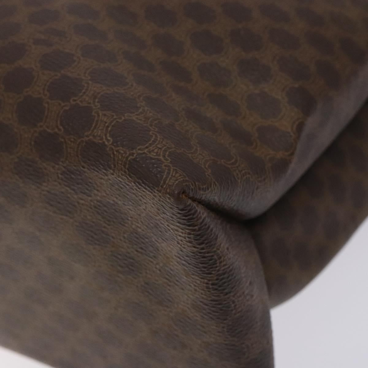 Celine Vintage Macadam Handbag Leather, BROWN, PVC,Leather,Canvas, Handbag