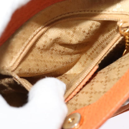 Gucci Vintage Bamboo Front Pocket Tote Suede, ORANGE, SUEDE, Tote bag