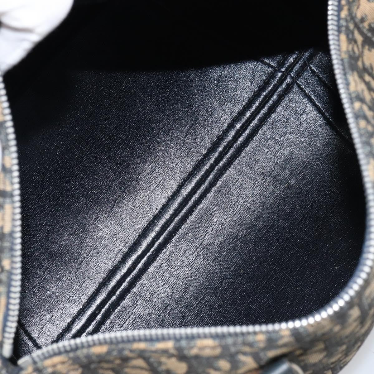 Christian Dior Vintage Trotter Boston Bag Canvas, NAVY, CANVAS, Travel bag