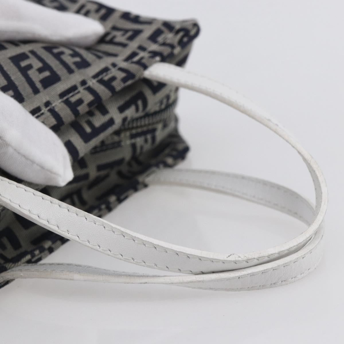 Fendi Vintage Top Handle Bag Zucchino, NAVY, CANVAS, Tote bag