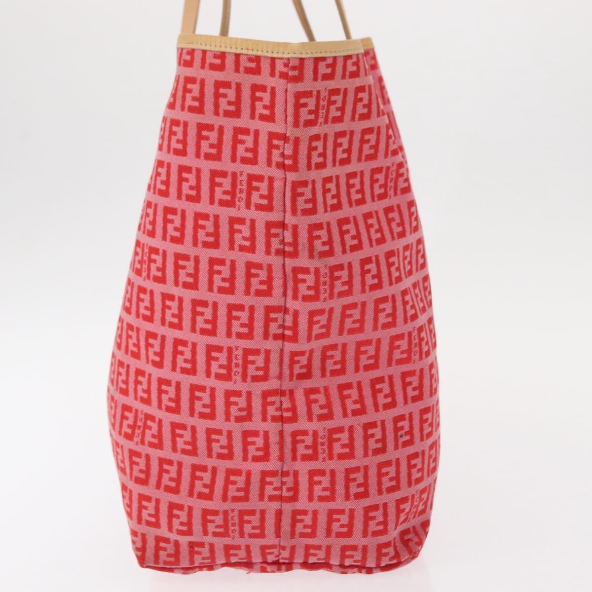 Fendi Roll Tote Zucchino Canvas, RED, CANVAS, Tote bag