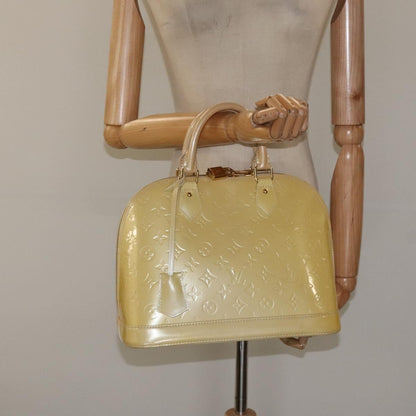 Louis Vuitton Alma Handbag Monogram Vernis, BEIGE, PATENT_LEATHER, Handbag
