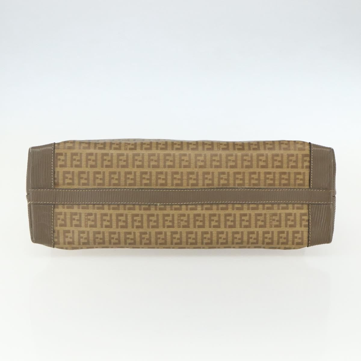 Fendi Zucchino Canvas, BROWN, CANVAS, Handbag