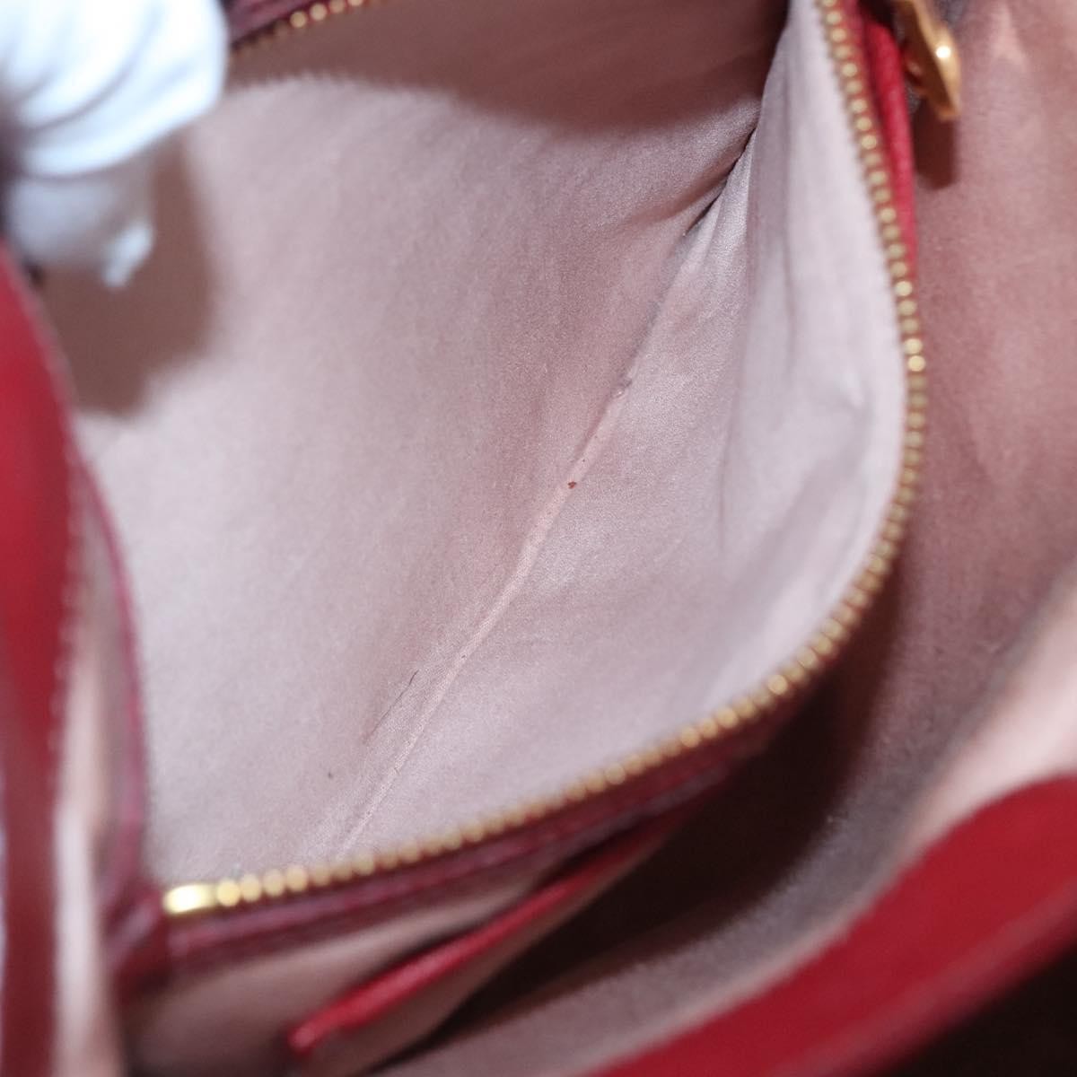 Miu Miu Madras Convertible Lock Tote Leather, RED, LEATHER, Handbag