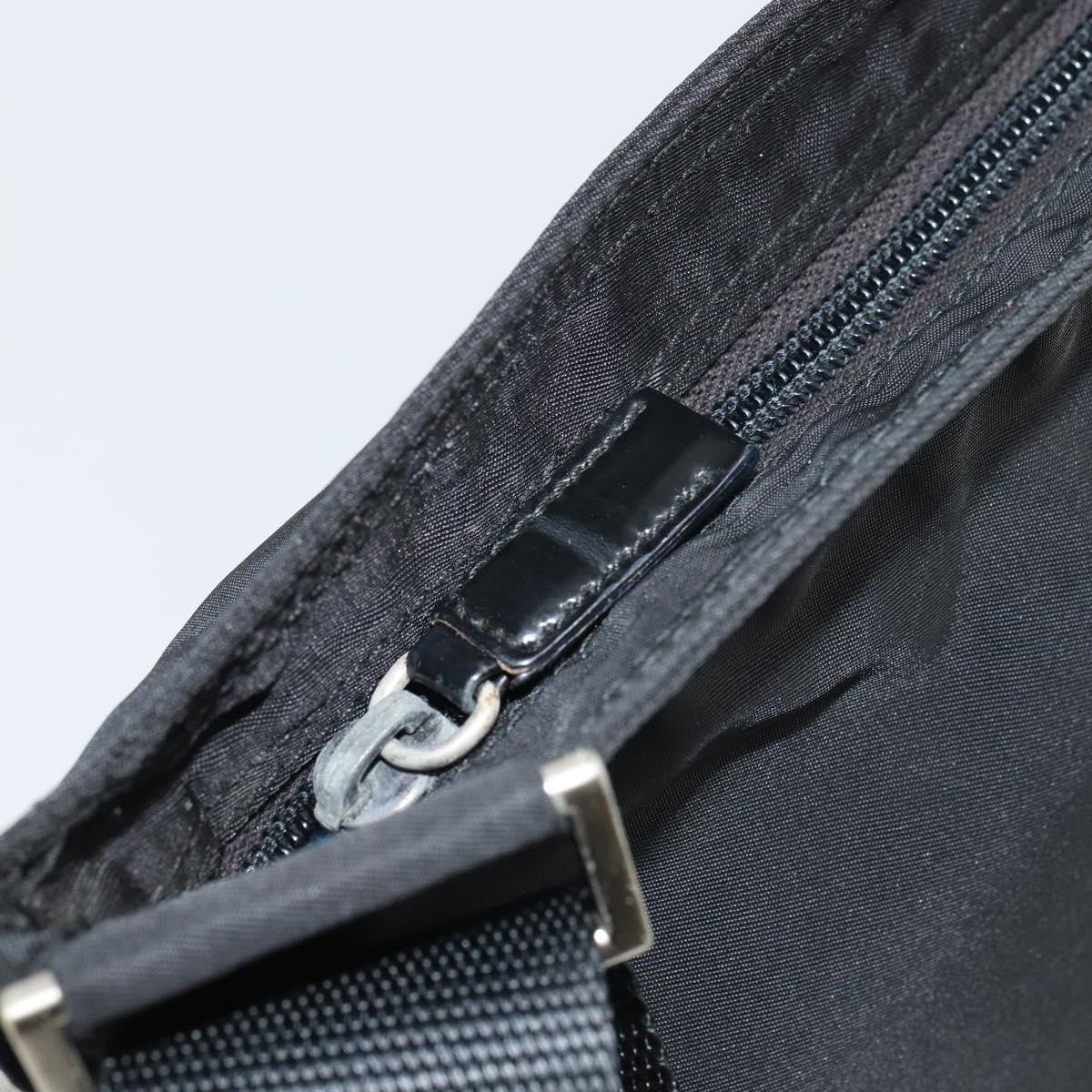 Prada Flat Messenger Bag Tessuto, BLACK, NYLON, Shoulder bag