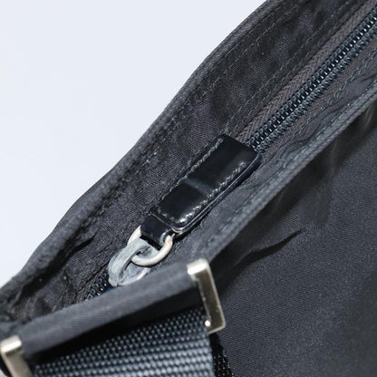 Prada Flat Messenger Bag Tessuto, BLACK, NYLON, Shoulder bag