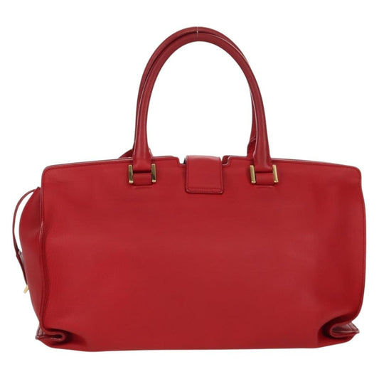 Saint Laurent Classic Y Cabas Leather, RED, LEATHER, Handbag
