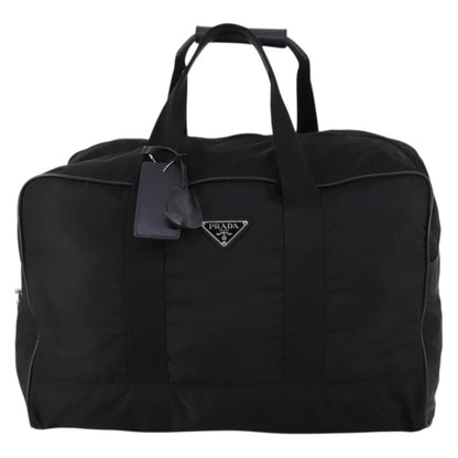 Prada Boston Bag Tessuto, BLACK, NYLON, Handbag