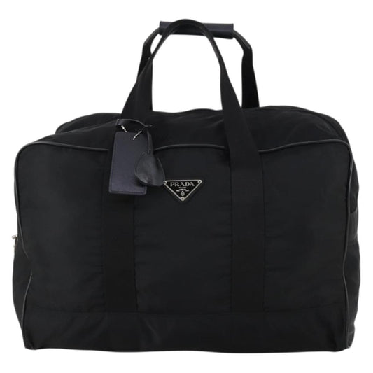 Prada Boston Bag Tessuto, BLACK, NYLON, Handbag