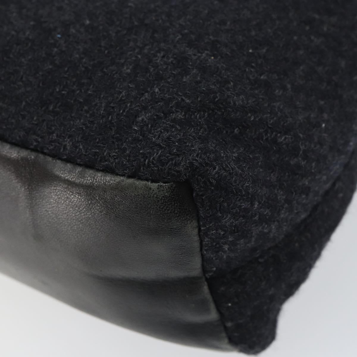 Prada Vintage Shoulder Bag Wool, BLACK, WOOL, Shoulder bag