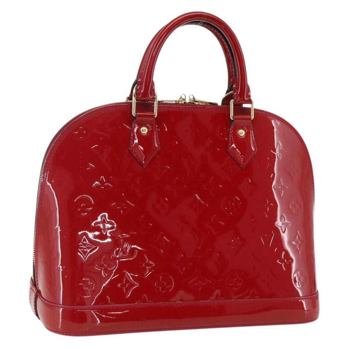 Louis Vuitton Alma Handbag Patent Leather, RED, PATENT_LEATHER, Handbag