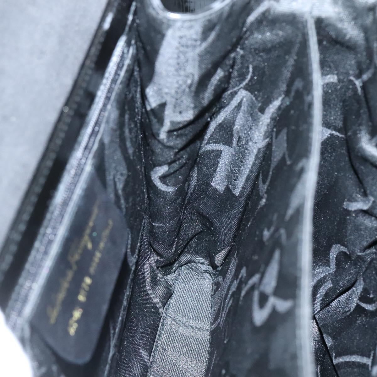 Salvatore Ferragamo Gancini handbag Patent leather, BLACK, PATENT_LEATHER, Handbag