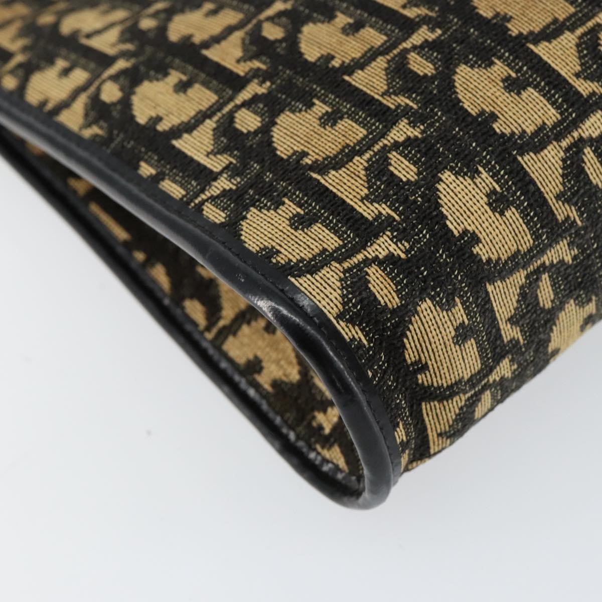 Christian Dior Vintage Trotter Shoulder Bag Canvas, NAVY, CANVAS, Shoulder bag