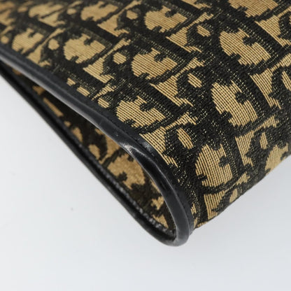 Christian Dior Vintage Trotter Shoulder Bag Canvas, NAVY, CANVAS, Shoulder bag