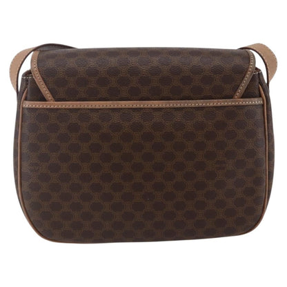 Celine Macadam Shoulder Bag PVC Leather, BROWN, CANVAS, Shoulder bag