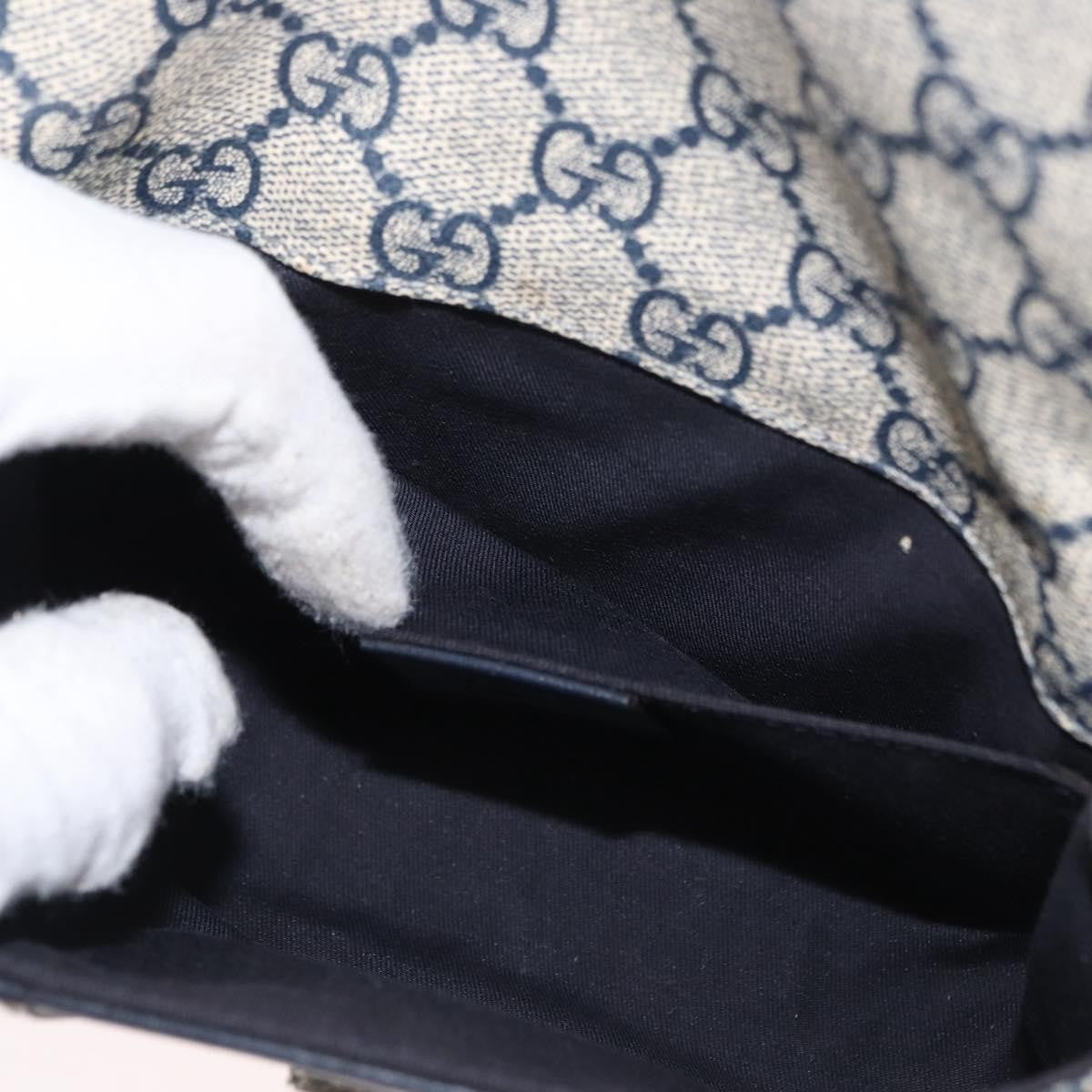 Gucci Vintage Web Belt Bag GG Coated Canvas, NAVY, PVC, Clutche & pouche