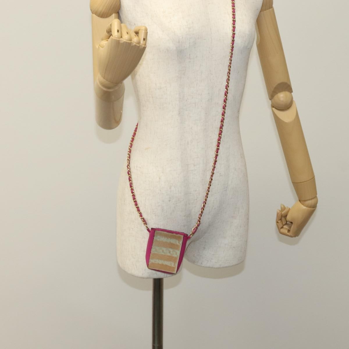 Chanel Chain Cigarette Case Leather, PINK, LEATHER, Clutche & pouche