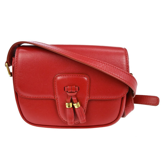 Celine Tassels Bag Leather, RED, LEATHER, Shoulder bag