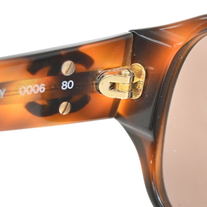 Chanel Logo CC Sunglasses Plastic, Brown, Plastic, Sunglasses