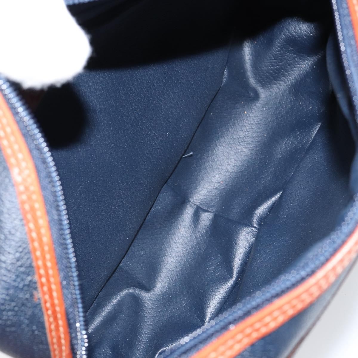 Burberry Vintage Shoulder Bag Leather, NAVY, LEATHER, Shoulder bag