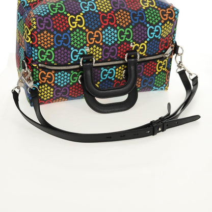 Gucci Convertible Duffle Backpack Psychedelic Print GG Coated Canvas, MULTICOLOUR, PVC, Travel bag
