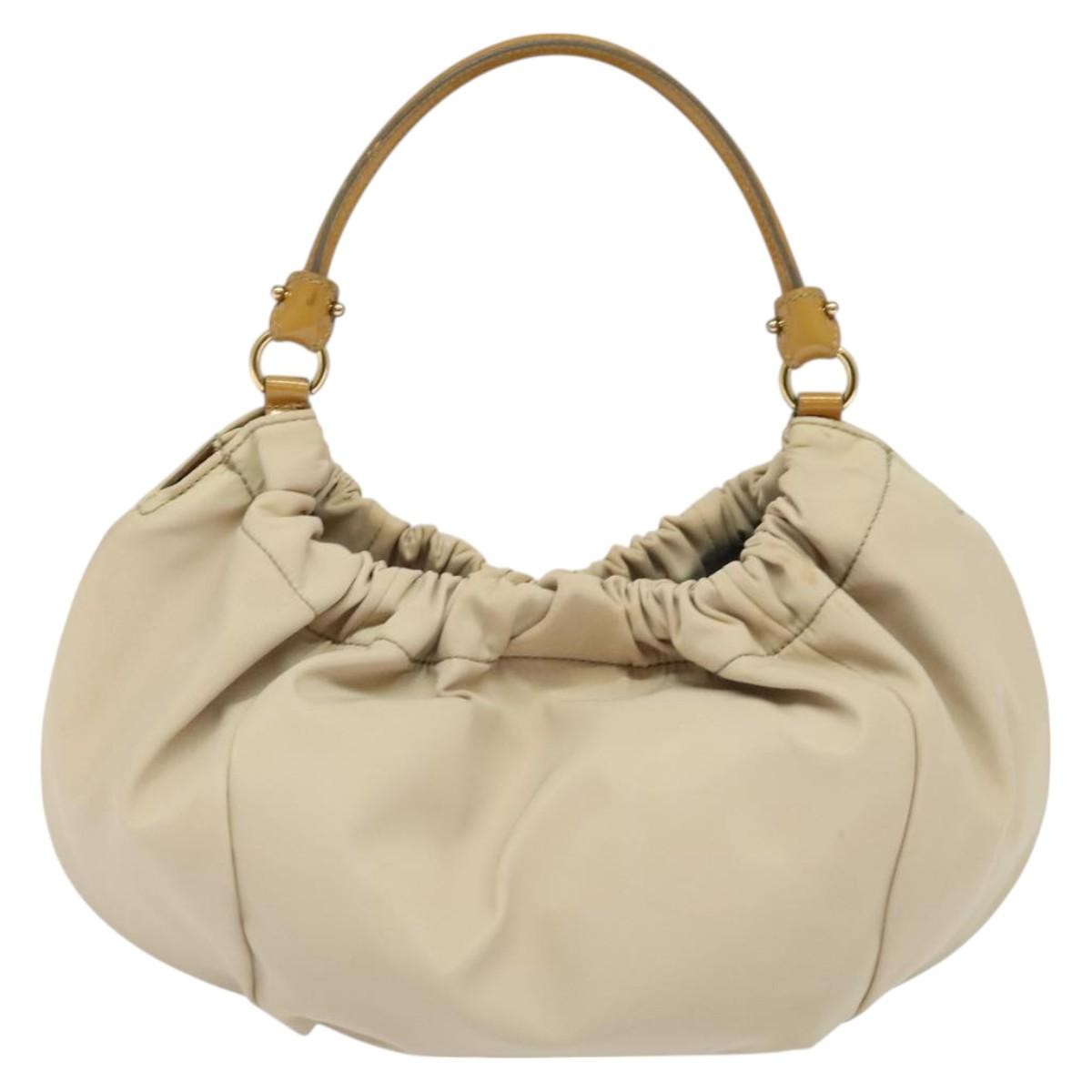 Salvatore Ferragamo Vala Handbag Nylon, BEIGE, NYLON, Handbag
