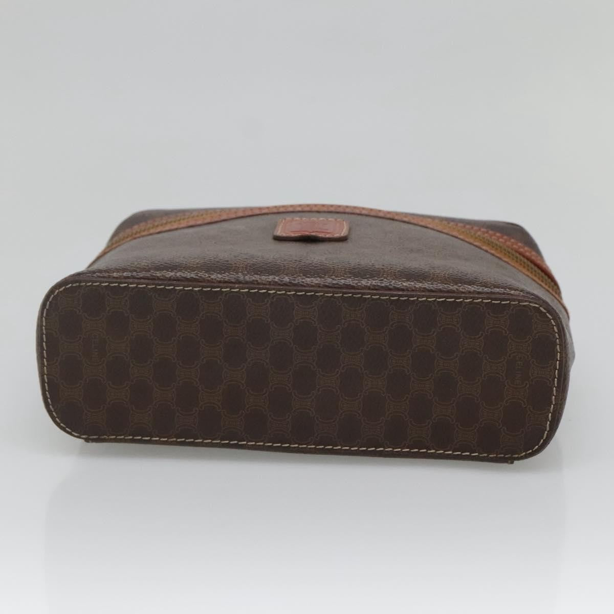 Celine Macadam Vanity Bag Canvas, BROWN, PVC, Travel bag