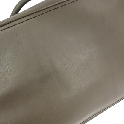 Prada Front Pocket Convertible Tote Leather, GRAY, LEATHER, Tote bag