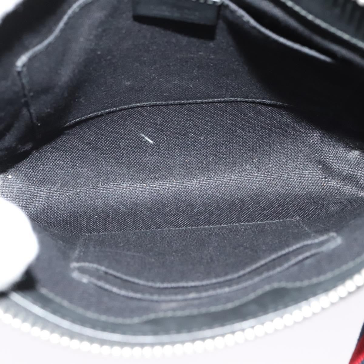 Gucci Web Strap Front Zip Messenger Bag GG Coated Canvas, BLACK, CANVAS, Crossbody bag