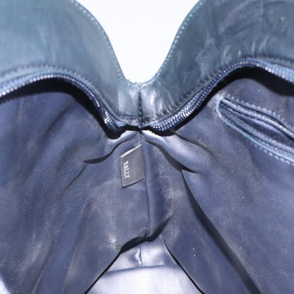 Bally Vintage Shoulder Bag Leather, NAVY, LEATHER, Shoulder bag