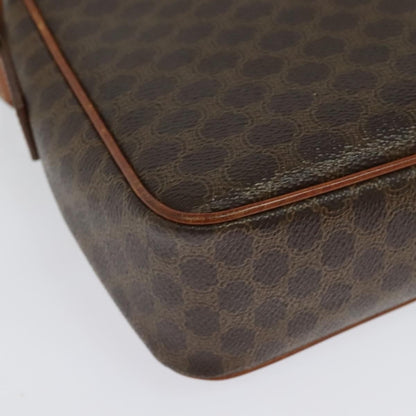 Celine Macadam Shoulder Bag PVC Leather, BROWN, CANVAS, Shoulder bag