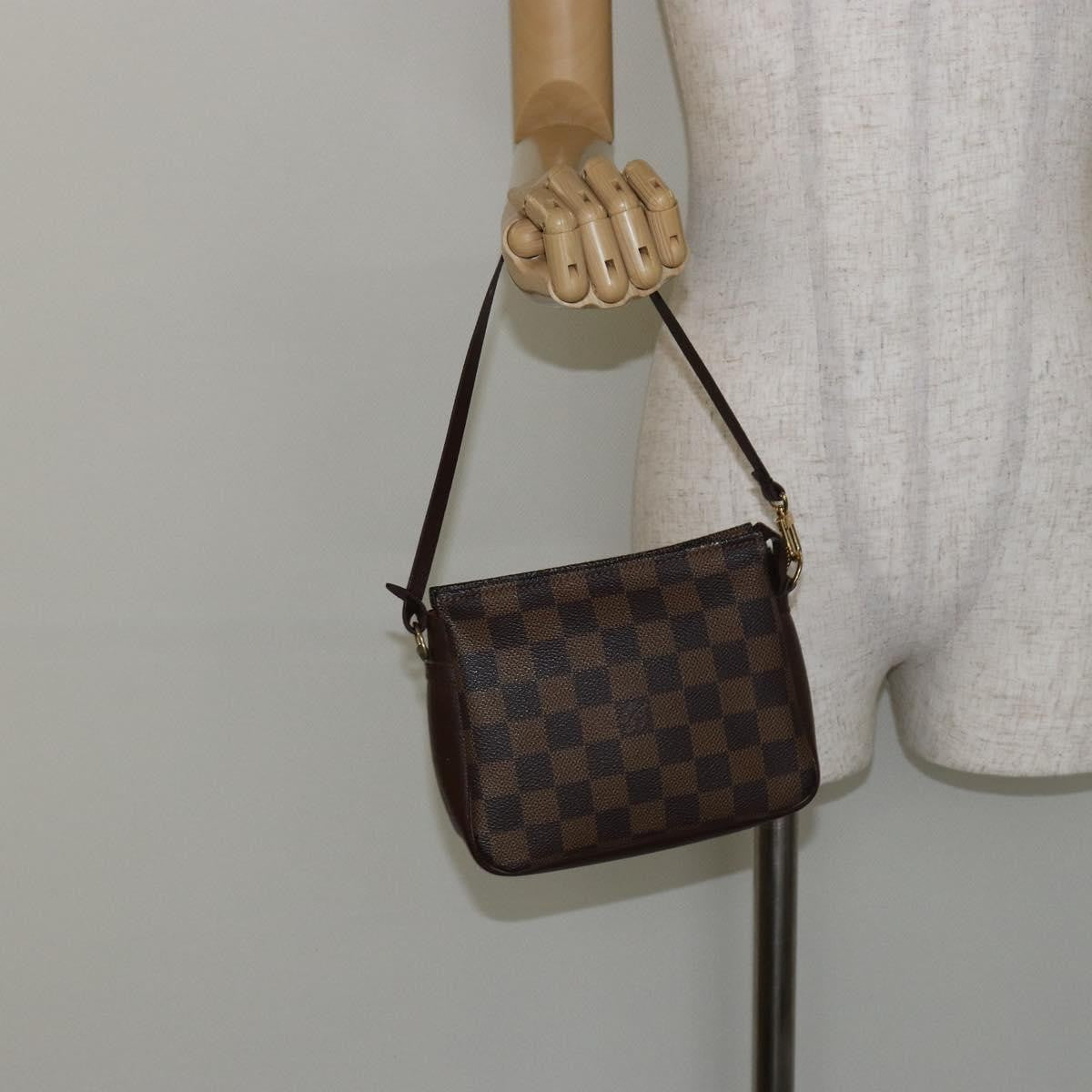 Louis Vuitton Trousse Make Up Bag Damier, BROWN, CANVAS, Clutche & pouche