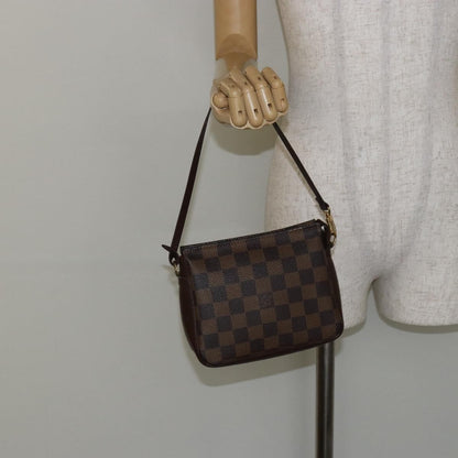 Louis Vuitton Trousse Make Up Bag Damier, BROWN, CANVAS, Clutche & pouche