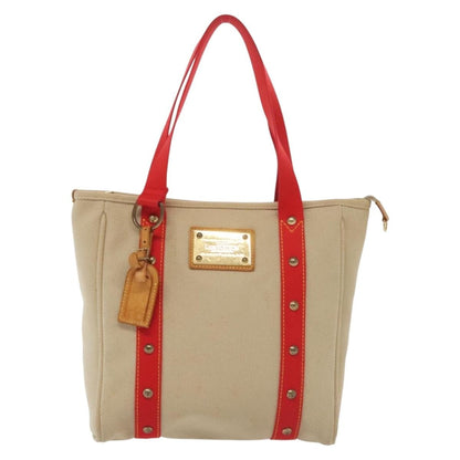 Louis Vuitton Antigua Tote Canvas, BEIGE, CANVAS, Tote bag