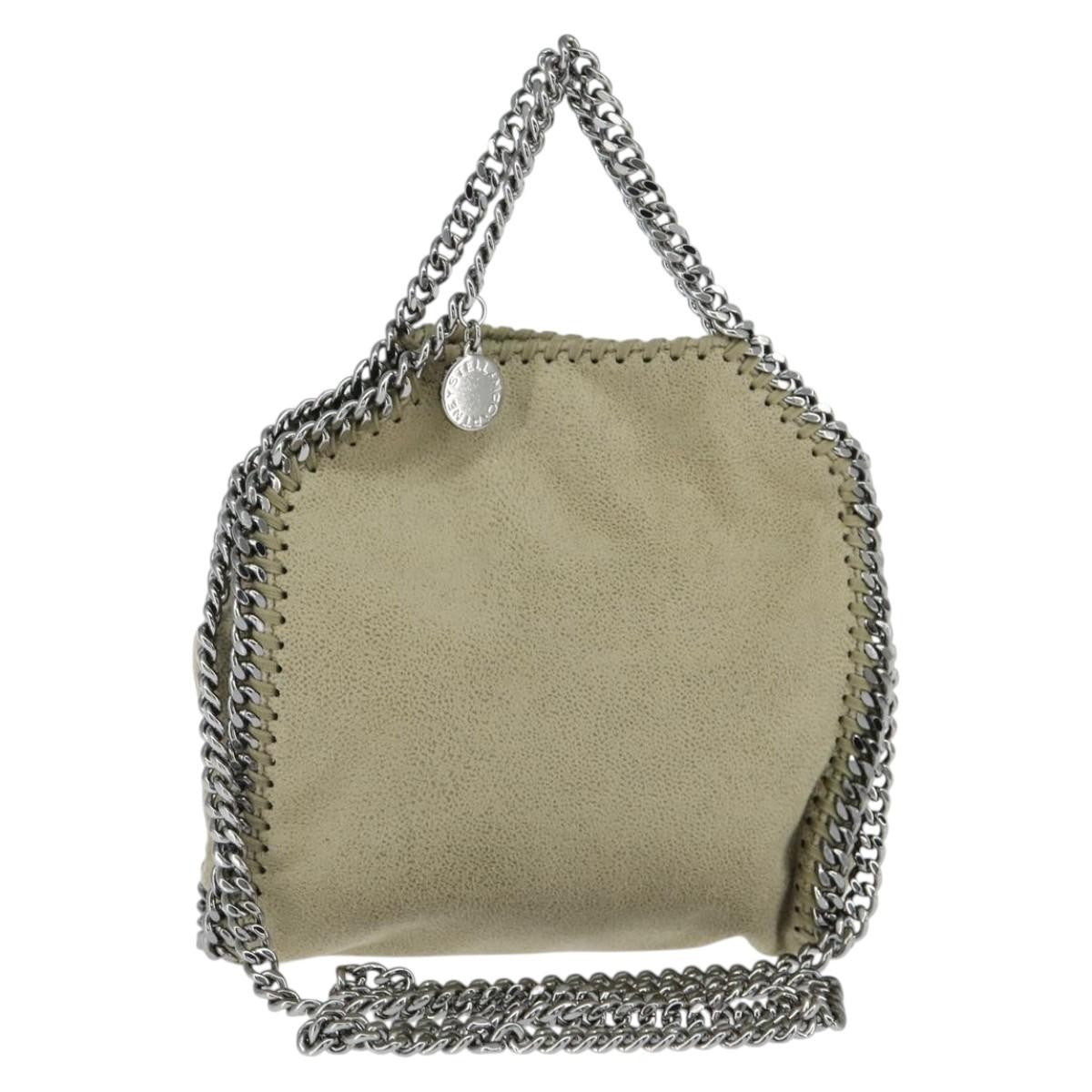 Stella McCartney Falabella Fold Over Bag Shaggy Deer, BEIGE, POLYESTER, Shoulder bag