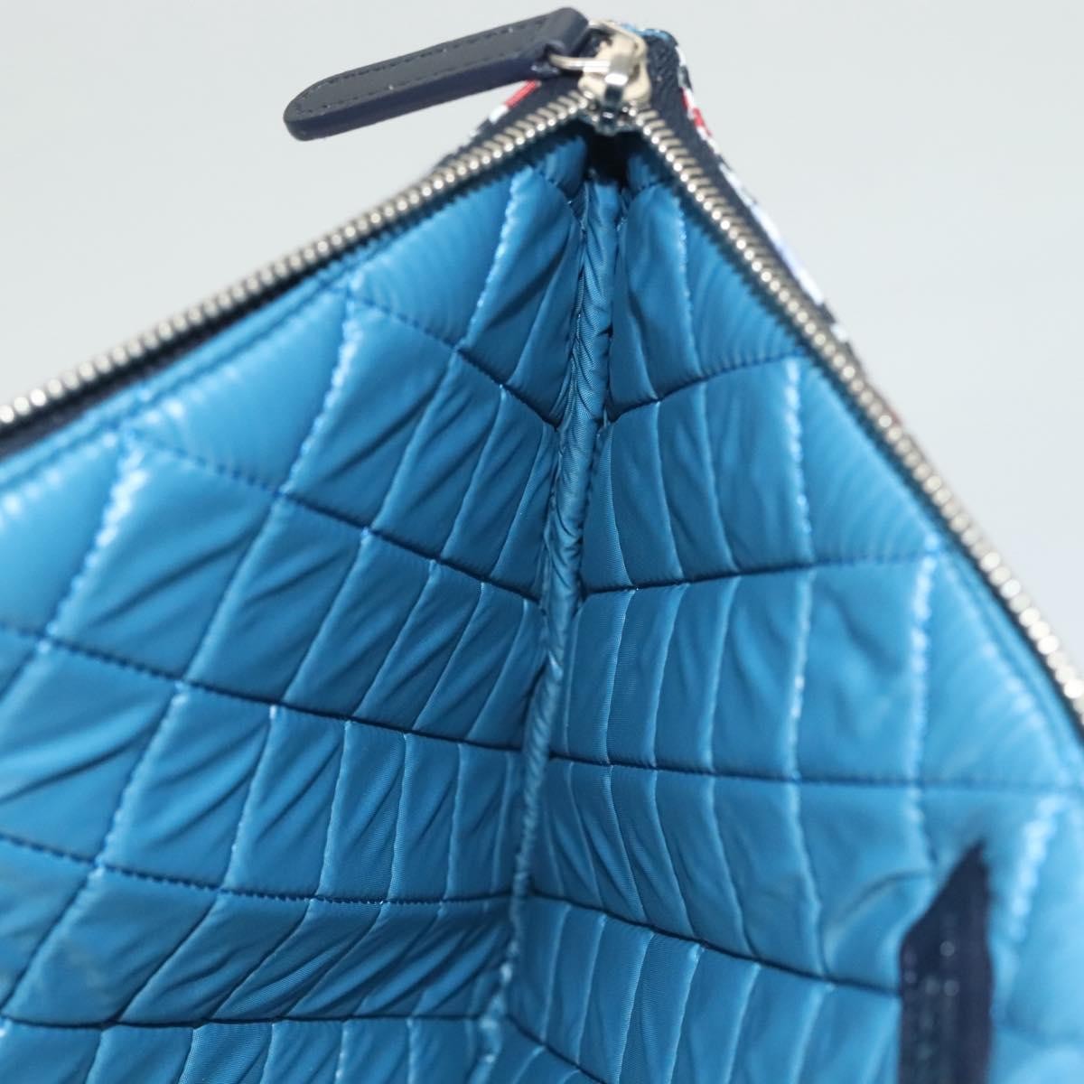 Chanel Dubai O Case Clutch Quilted Printed Nylon, MULTICOLOUR, NYLON, Clutche & pouche