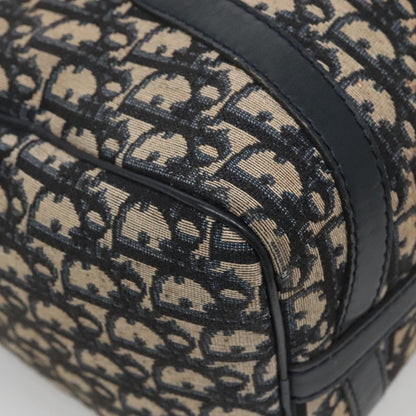 Christian Dior Bowling Bag Oblique Canvas, NAVY, CANVAS, Handbag