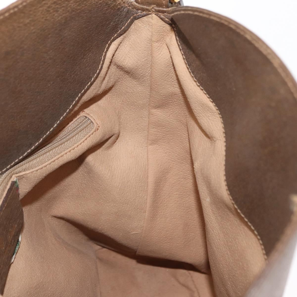 Gucci Vintage Open Shoulder Bag (Outlet) GG Canvas with Leather, BEIGE, PVC, Shoulder bag