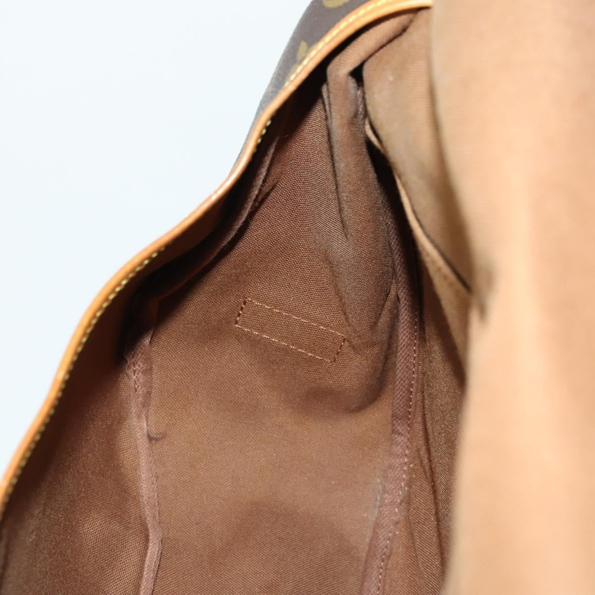 Louis Vuitton Saumur Handbag Monogram Canvas, BROWN, CANVAS, Shoulder bag