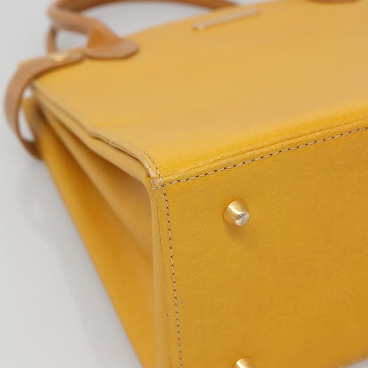 Burberry Vintage Handbag Leather, YELLOW, LEATHER, Handbag